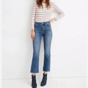Madewell Cali Demi-Boot Jeans Women’s 27 High Rise Medium Wash Cropped Flare